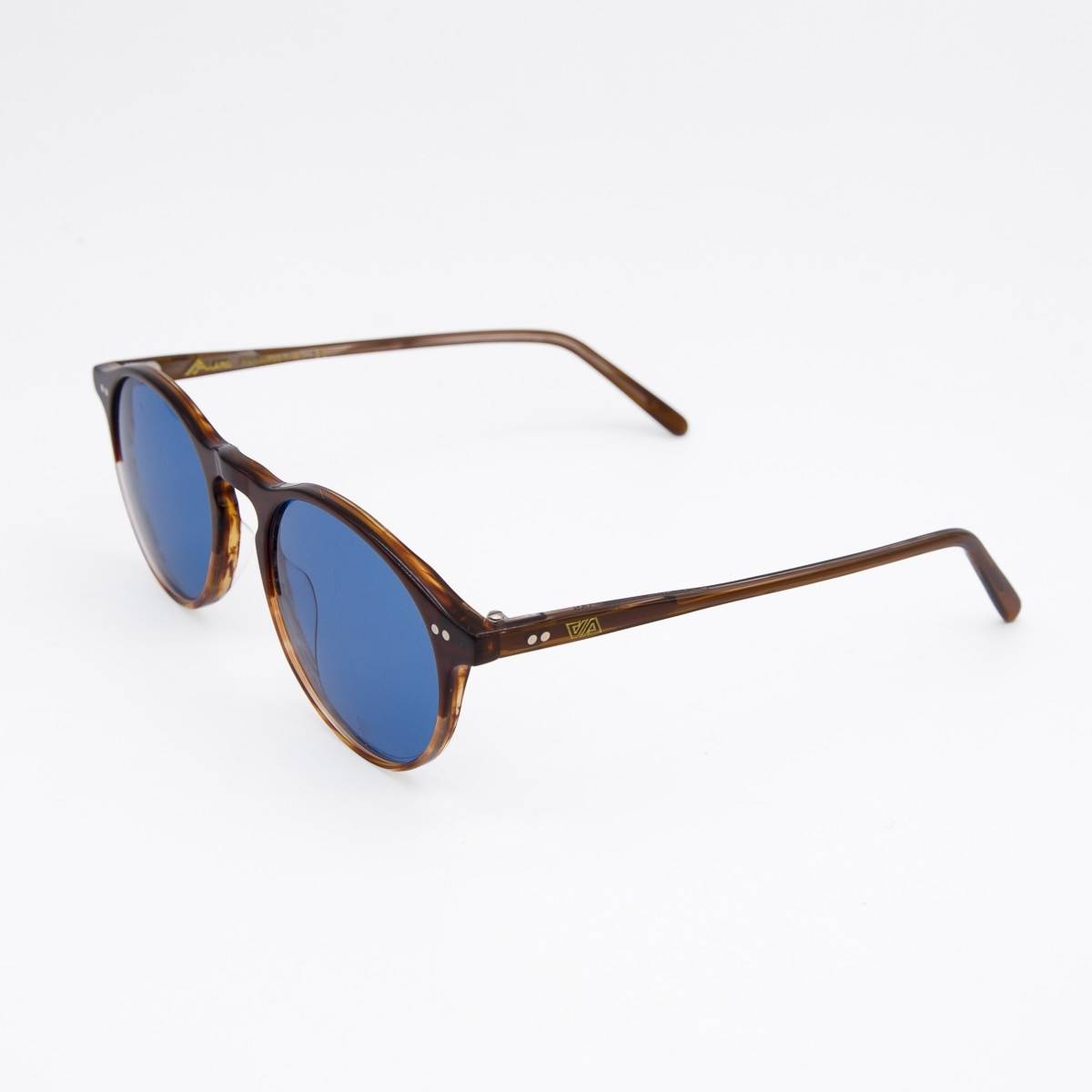 Lunettes AA fines rondes marron marron blue