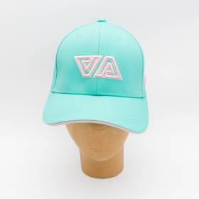 Casquette en coton AAllard Megève turquoise rose