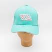 Casquette en coton AAllard Megève turquoise rose