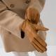 Gants en cerf et cashmere femme noisette écru naturel Gants en cerf et cashmere femme noisette écru naturel