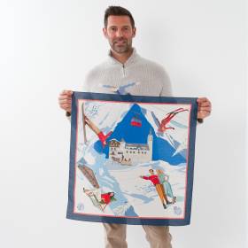 Bandana coton 100 ans bleu blanc rouge