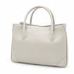 Sac à main cabas en cuir grainé blanc blanc