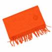 Echarpe unie en soie et cashmere orange . .