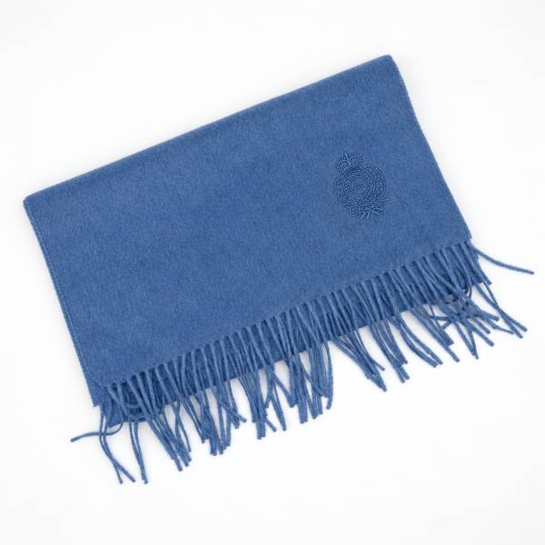 Echarpe unie en soie et cashmere ciel . .