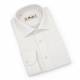 Chemise en coton tissu chiné écru