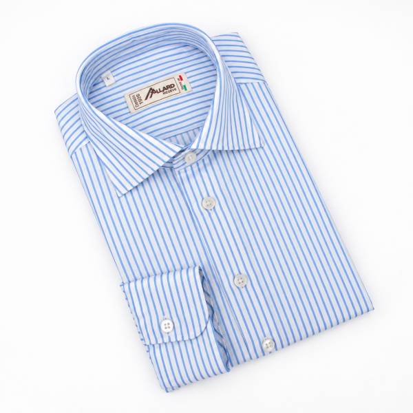 Chemise perfomance chevron ligné blanc ciel