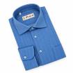 Chemise stretch à chevrons avec poche denim