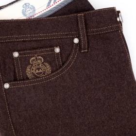 Jeans Flanelle Extensible ebène