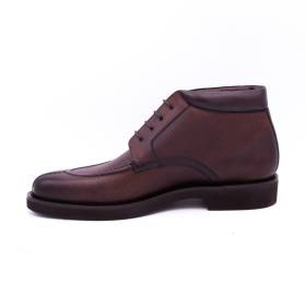 Chaussures de ville montantes en cuir marron